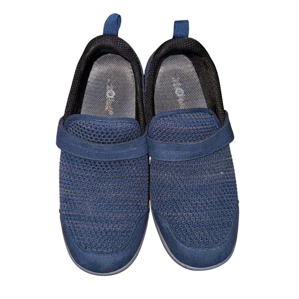 Orthofeet Quincy Shoes Womens 8.5W Wide Pre-Owned Blue Hook Loop Mary Jane 823